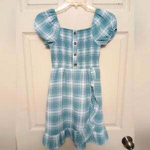 Wonder Nation Blue Puff Sleeve Sundress M-7/8